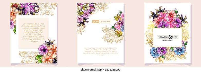 Romantic wedding invitation card. Wedding, marriage, bridal, birthday, Valentine's day.