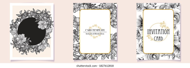 Romantic wedding invitation card. Wedding, marriage, bridal, birthday, Valentine's day.