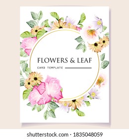 Romantic wedding invitation card. Wedding, marriage, bridal, birthday, Valentine's day.