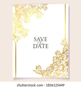 Romantic wedding invitation card. Wedding, marriage, bridal, birthday, Valentine's day.