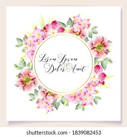 Romantic wedding invitation card. Wedding, marriage, bridal, birthday, Valentine's day.