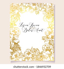 Romantic wedding invitation card. Wedding, marriage, bridal, birthday, Valentine's day.