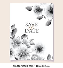 Romantic wedding invitation card. Wedding, marriage, bridal, birthday, Valentine's day.