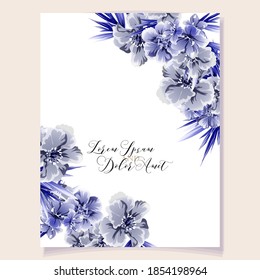 Romantic wedding invitation card. Wedding, marriage, bridal, birthday, Valentine's day.