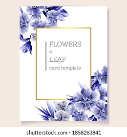 Romantic wedding invitation card. Wedding, marriage, bridal, birthday, Valentine's day.