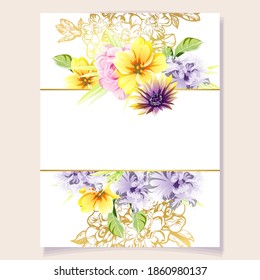 Romantic wedding invitation card. Wedding, marriage, bridal, birthday, Valentine's day.