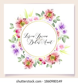 Romantic wedding invitation card. Wedding, marriage, bridal, birthday, Valentine's day.