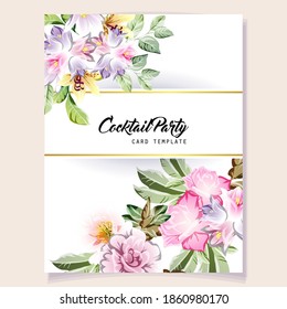 Romantic wedding invitation card. Wedding, marriage, bridal, birthday, Valentine's day.