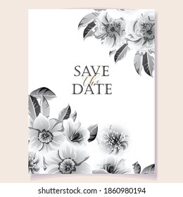 Romantic wedding invitation card. Wedding, marriage, bridal, birthday, Valentine's day.