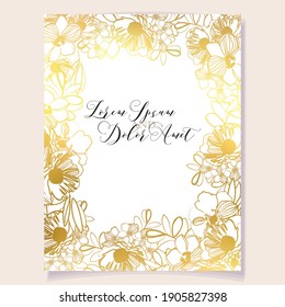 Romantic wedding invitation card. Wedding, marriage, bridal, birthday, Valentine's day.