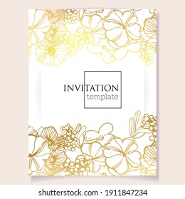 Romantic wedding invitation card. Wedding, marriage, bridal, birthday, Valentine's day.