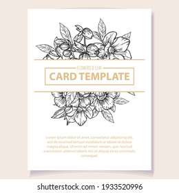 Romantic wedding invitation card. Wedding, marriage, bridal, birthday, Valentine's day.