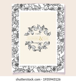 Romantic wedding invitation card. Wedding, marriage, bridal, birthday, Valentine's day.