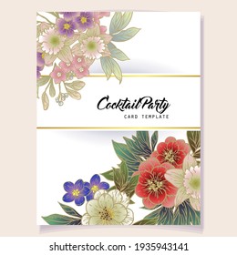 Romantic wedding invitation card. Wedding, marriage, bridal, birthday, Valentine's day.
