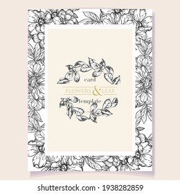 Romantic wedding invitation card. Wedding, marriage, bridal, birthday, Valentine's day.