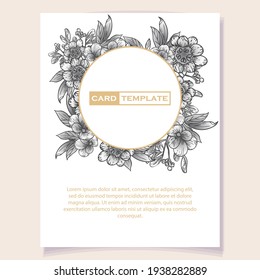 Romantic wedding invitation card. Wedding, marriage, bridal, birthday, Valentine's day.