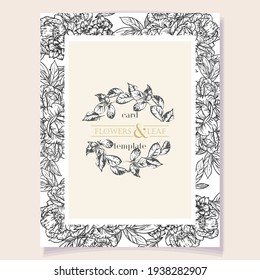 Romantic wedding invitation card. Wedding, marriage, bridal, birthday, Valentine's day.