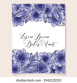 Romantic wedding invitation card. Wedding, marriage, bridal, birthday, Valentine's day.