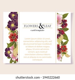 Romantic wedding invitation card. Wedding, marriage, bridal, birthday, Valentine's day.
