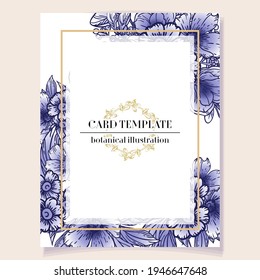 Romantic wedding invitation card. Wedding, marriage, bridal, birthday, Valentine's day.