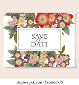 Romantic wedding invitation card. Wedding, marriage, bridal, birthday, Valentine's day.
