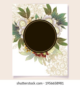 Romantic wedding invitation card. Wedding, marriage, bridal, birthday, Valentine's day.