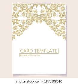 Romantic wedding invitation card. Wedding, marriage, bridal, birthday, Valentine's day.