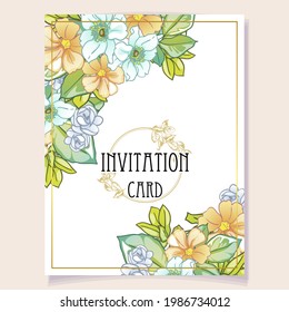 Romantic wedding invitation card. Wedding, marriage, bridal, birthday, Valentine's day.