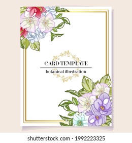 Romantic wedding invitation card. Wedding, marriage, bridal, birthday, Valentine's day.