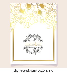 Romantic wedding invitation card. Wedding, marriage, bridal, birthday, Valentine's day.