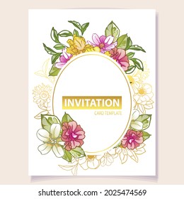 Romantic wedding invitation card. Wedding, marriage, bridal, birthday, Valentine's day.