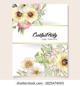 Romantic wedding invitation card. Wedding, marriage, bridal, birthday, Valentine's day.