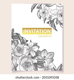 Romantic wedding invitation card. Wedding, marriage, bridal, birthday, Valentine's day.