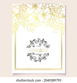 Romantic wedding invitation card. Wedding, marriage, bridal, birthday, Valentine's day.
