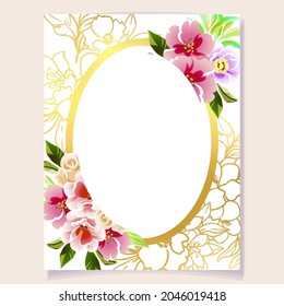 Romantic wedding invitation card. Wedding, marriage, bridal, birthday, Valentine's day.