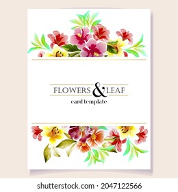 Romantic wedding invitation card. Wedding, marriage, bridal, birthday, Valentine's day.
