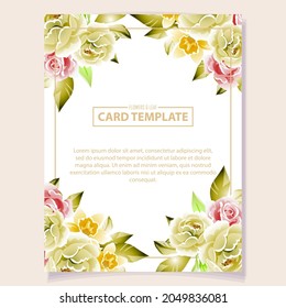 Romantic wedding invitation card. Wedding, marriage, bridal, birthday, Valentine's day.