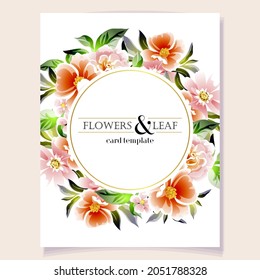 Romantic wedding invitation card. Wedding, marriage, bridal, birthday, Valentine's day.