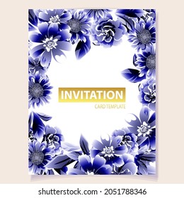 Romantic wedding invitation card. Wedding, marriage, bridal, birthday, Valentine's day.