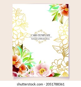 Romantic wedding invitation card. Wedding, marriage, bridal, birthday, Valentine's day.