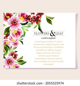 Romantic wedding invitation card. Wedding, marriage, bridal, birthday, Valentine's day.