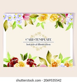 Romantic wedding invitation card. Wedding, marriage, bridal, birthday, Valentine's day.