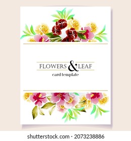 Romantic wedding invitation card. Wedding, marriage, bridal, birthday, Valentine's day.