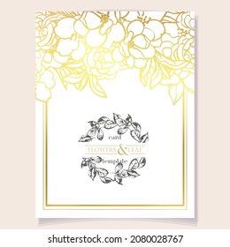 Romantic wedding invitation card. Wedding, marriage, bridal, birthday, Valentine's day.