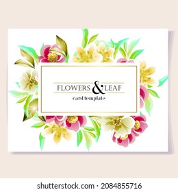 Romantic wedding invitation card. Wedding, marriage, bridal, birthday, Valentine's day.