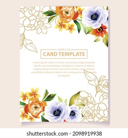 Romantic wedding invitation card. Wedding, marriage, bridal, birthday, Valentine's day.