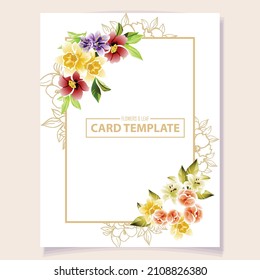 Romantic wedding invitation card. Wedding, marriage, bridal, birthday, Valentine's day.