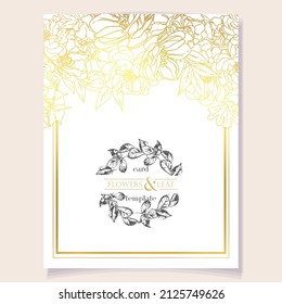 Romantic wedding invitation card. Wedding, marriage, bridal, birthday, Valentine's day.