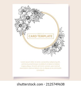 Romantic wedding invitation card. Wedding, marriage, bridal, birthday, Valentine's day.