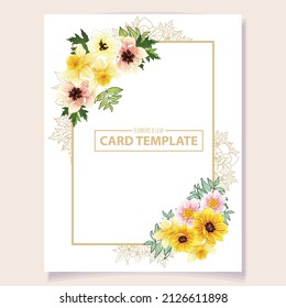 Romantic wedding invitation card. Wedding, marriage, bridal, birthday, Valentine's day.